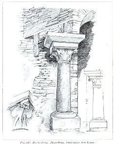 Luthmer V - 139 - Reichenberg Zwerchbau Säule unter dem Erker