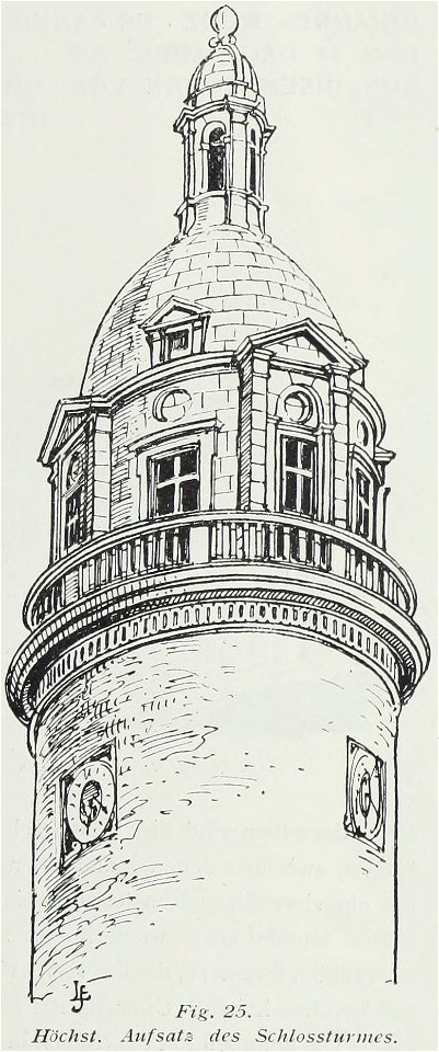 Luthmer II-025-Höchst Aufsatz des Schlossturmes
