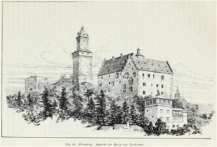 Luthmer II-086-Kronberg Ansicht der Burg von Nordosten