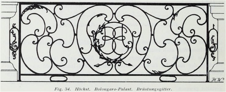 Luthmer II-034-Höchst Bolongaro-Palast Brüstungsgitter