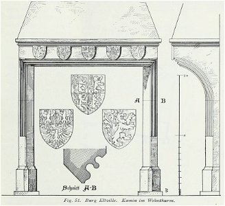Luthmer I-051-Burg Eltville Kamin im Wohnthurm