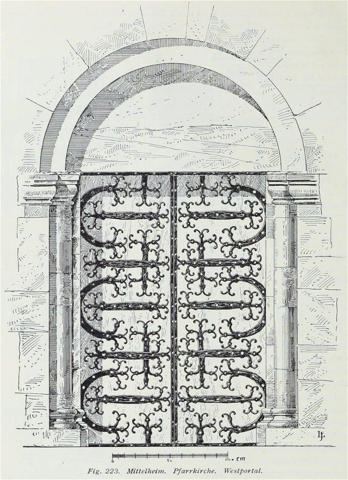 Luthmer I-223-Mittelheim Pfarrkirche Westportal