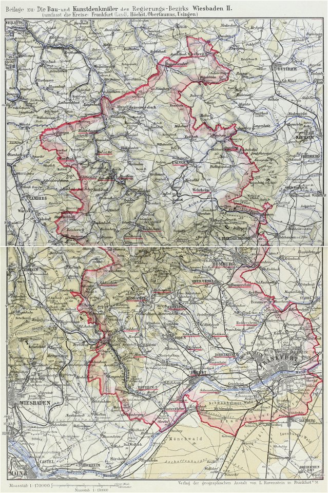Luthmer II-189-Karte östlicher Taunus