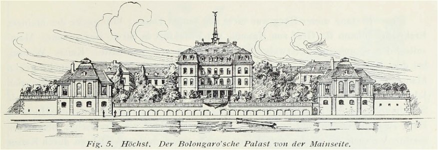 Luthmer II-005-Höchst Der Bolongarosche Palast von der Mainseite