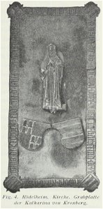 Luthmer II-004-Rödelheim Kirche Grabplatte der Katharina von Kronberg