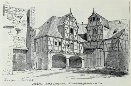 Luthmer III-241-Burg Langenau Wirtschaftsgebäude am Tor