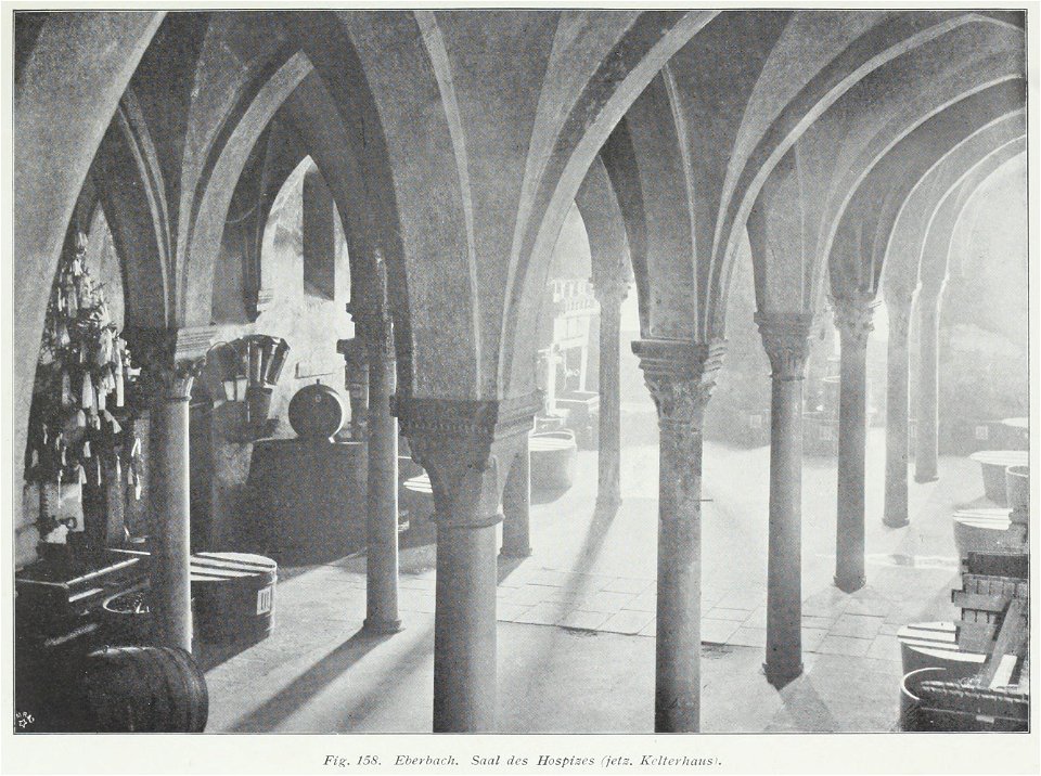 Luthmer I-158-Eberbach Saal des Hospitzes (jetzt Kelterhaus)