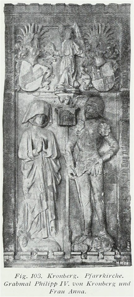 Luthmer II-103-Kronberg Pfarrkirche Grabmal Philipp IV von Kronberg und Frau Anna