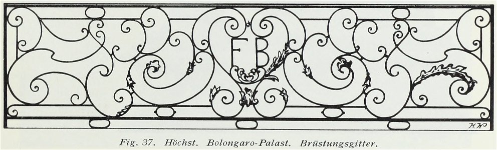 Luthmer II-037-Höchst Bolongaro-Palast Brüstungsgitter