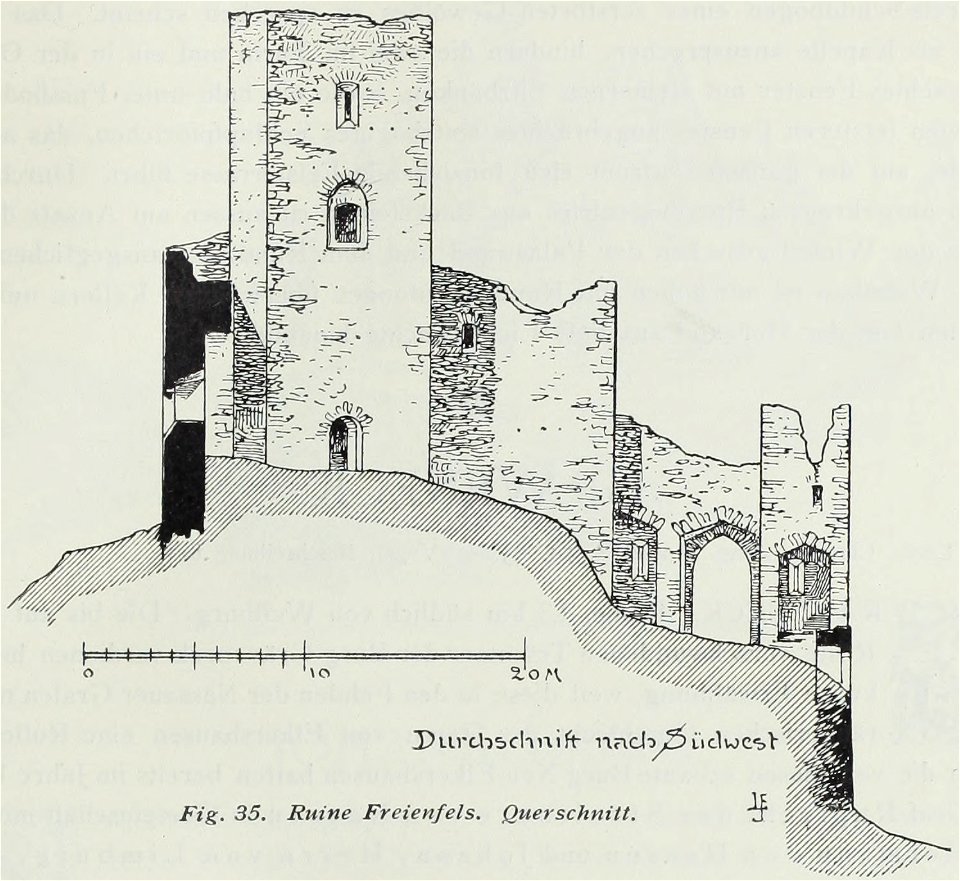 Luthmer III-035-Ruine Freienfels Querschnitt