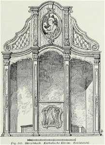 Luthmer VI-141-Herschbach katholische Kirche Beichtstuhl