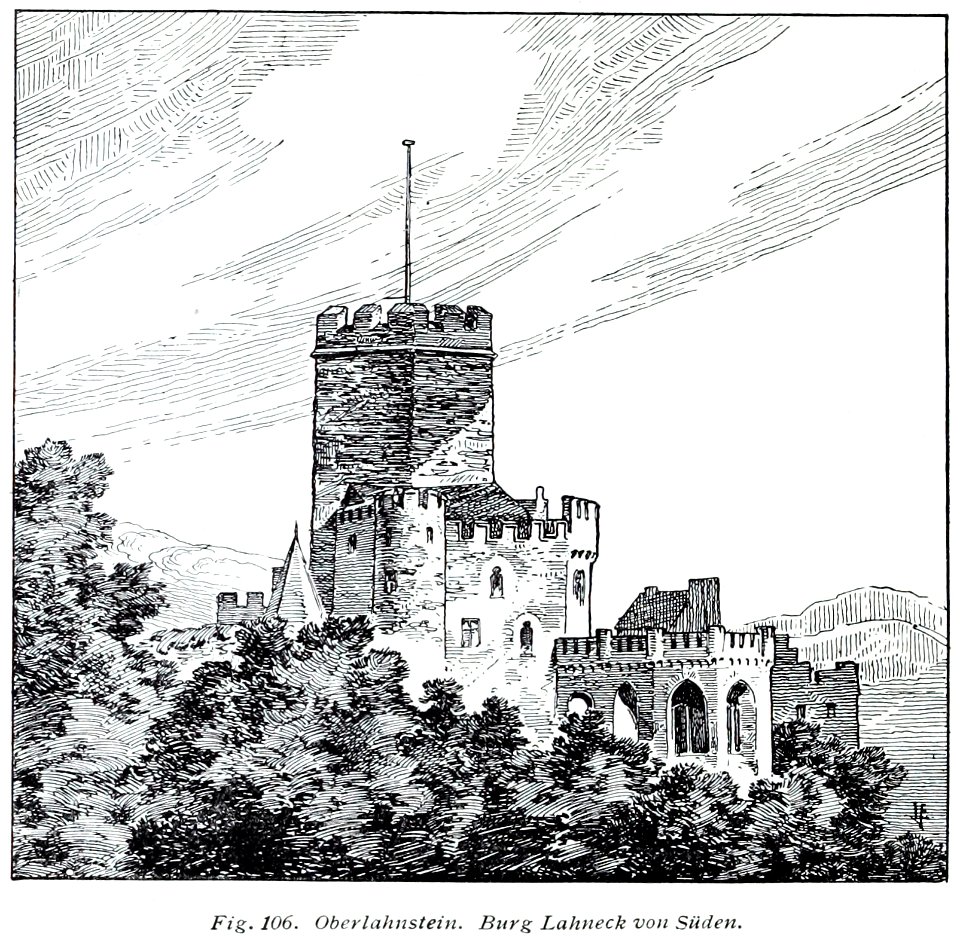 Luthmer V - 106 - Oberlahnstein Burg Lahneck von Süden
