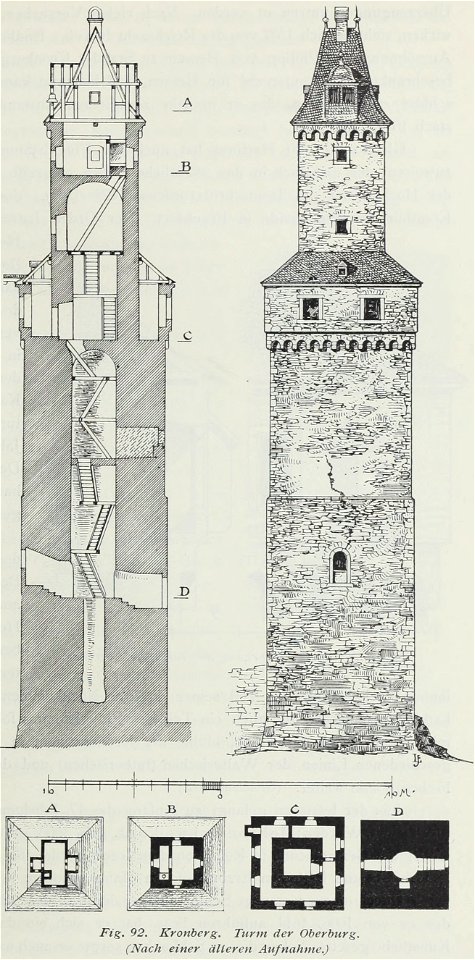Luthmer II-092-Kronberg Turm der Oberburg (nach einer älteren Aufnahme)