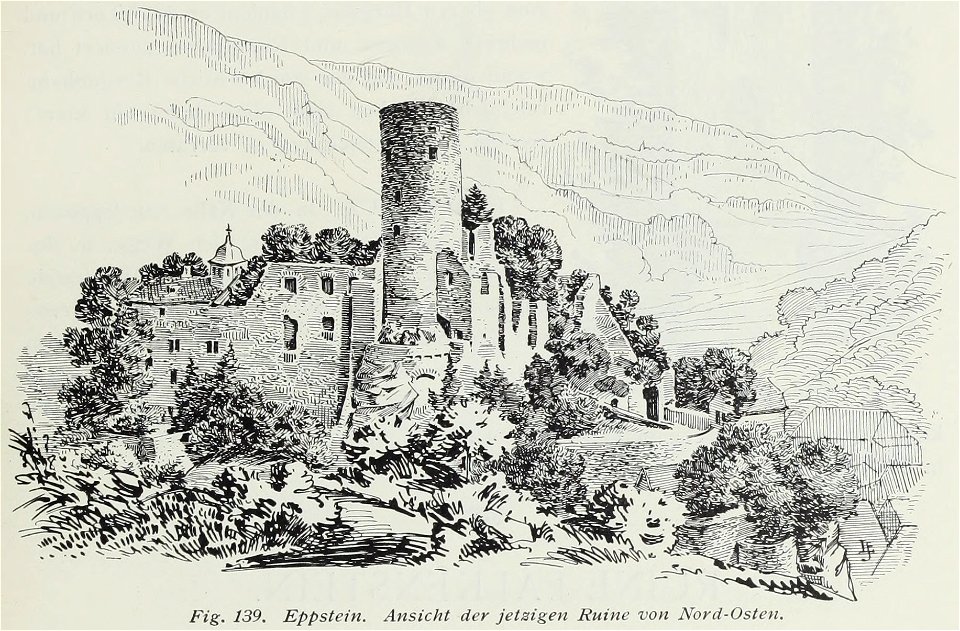 Luthmer II-139-Eppstein Ansicht der jetzigen Ruine von Nord-Osten