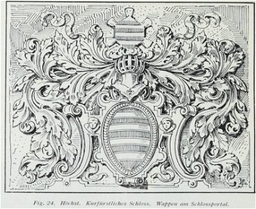 Luthmer II-024-Höchst Kurfürstliches Schloss Wappen am Schlossportal