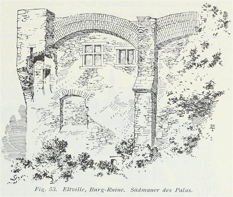 Luthmer I-053-Eltville Burg-Ruine Südmauer des Palas