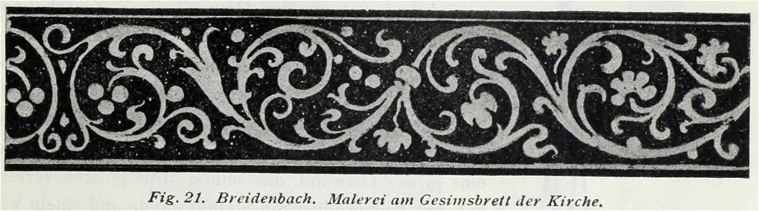Luthmer IV-021-Breidenbach Malerei am Gesimsbrett der Kirche