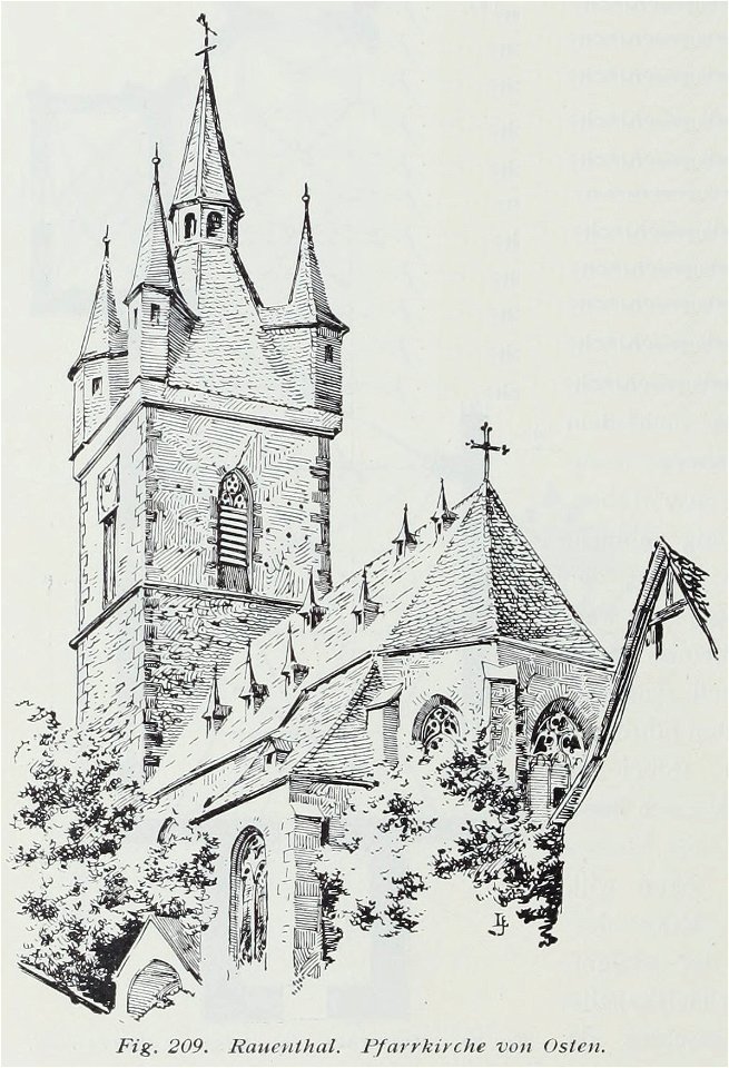 Luthmer I-209-Rauenthal Pfarrkirche von Osten