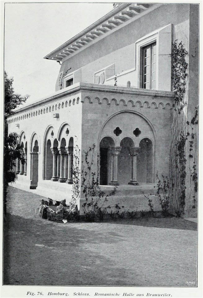 Luthmer II-076-Homburg Schloss Romanische Halle aus Brauweiler