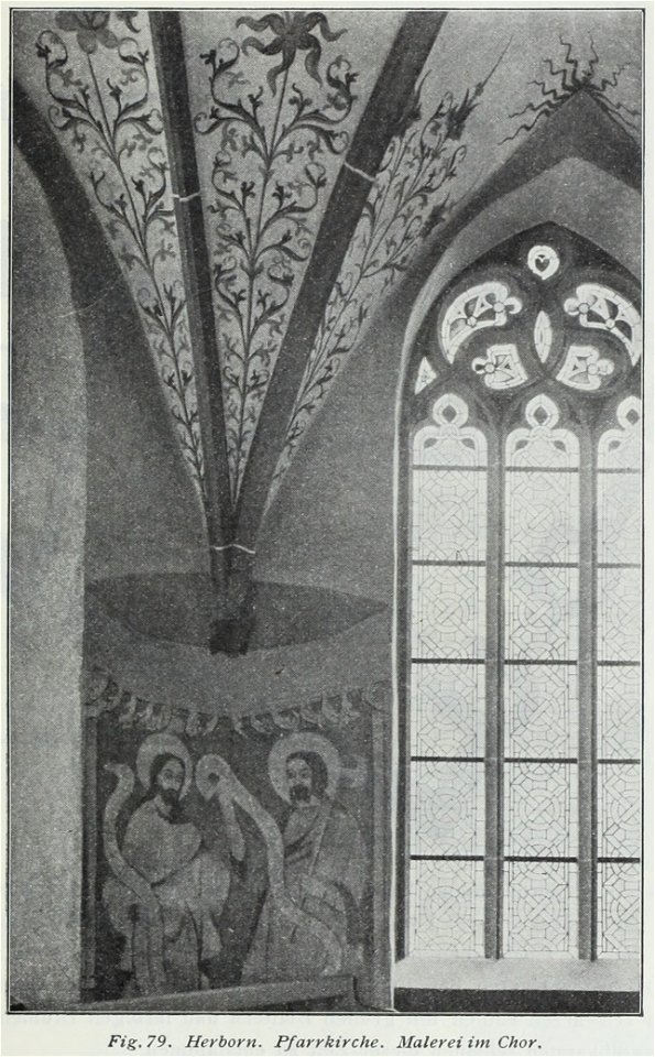 Luthmer IV-079-Herborn Pfarrkirche Malerei im Chor