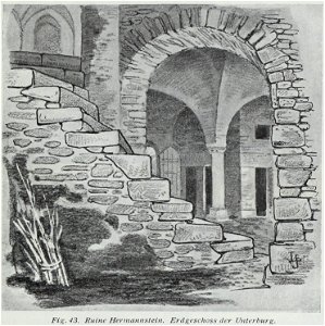 Luthmer IV-043-Ruine Hermannstein Erggeschoss der Unterburg
