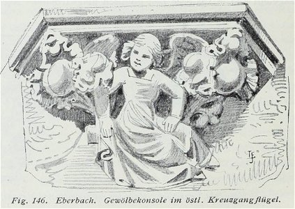 Luthmer I-146-Eberbach Gewölbekonsole im östl Kreuzgangflügel