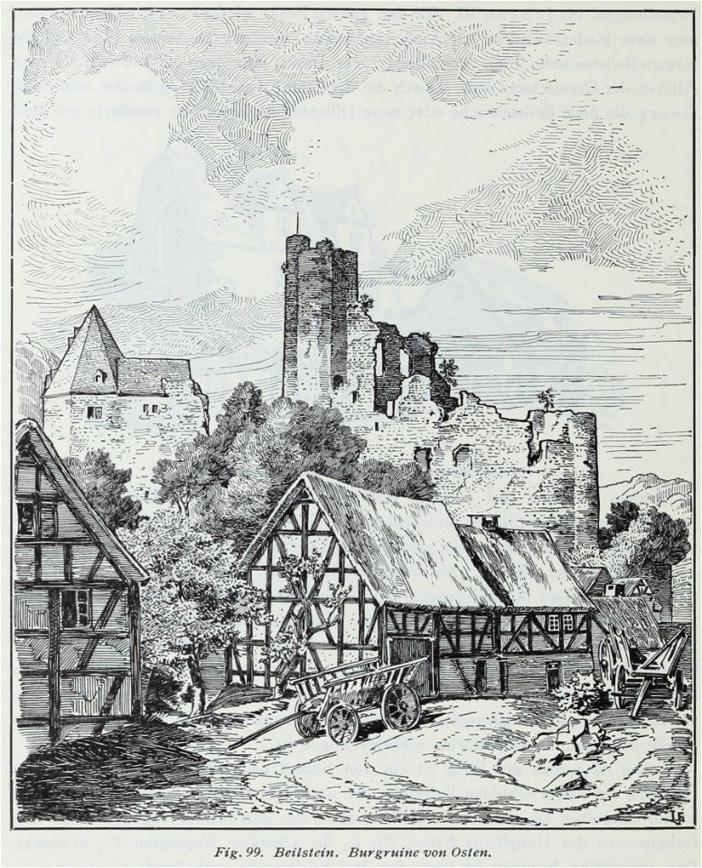 Luthmer IV-099-Beilstein Burgruine von Osten