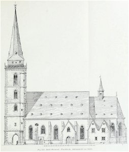 Luthmer II-123-Stadt Oberursel Pfarrkirche Seitenansicht von Süden