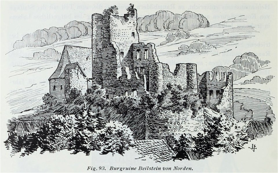 Luthmer IV-093-Burgruine Beilstein von Norden