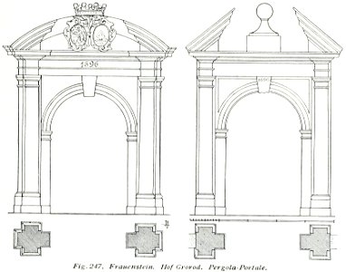 Luthmer V - 247 - Frauenstein Hof Grorod Pergola-Portale