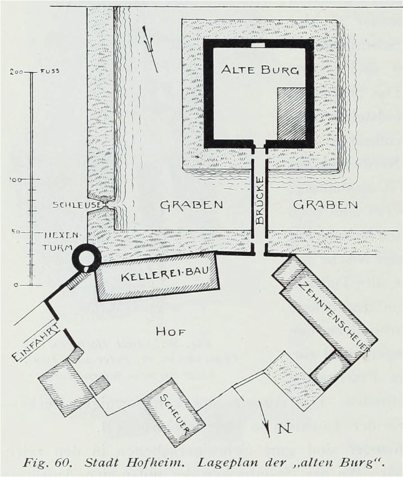 Luthmer II-060-Stadt Hofheim Lageplan der alten Burg
