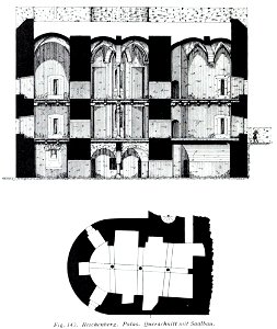 Luthmer V - 143 - Reichenberg Palas Querschnitt mit Saalbau