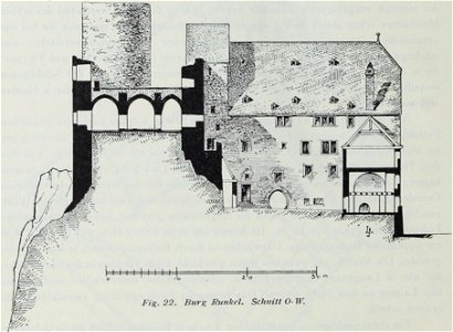 Luthmer III-022-Burg Runkel Schnitt O-W