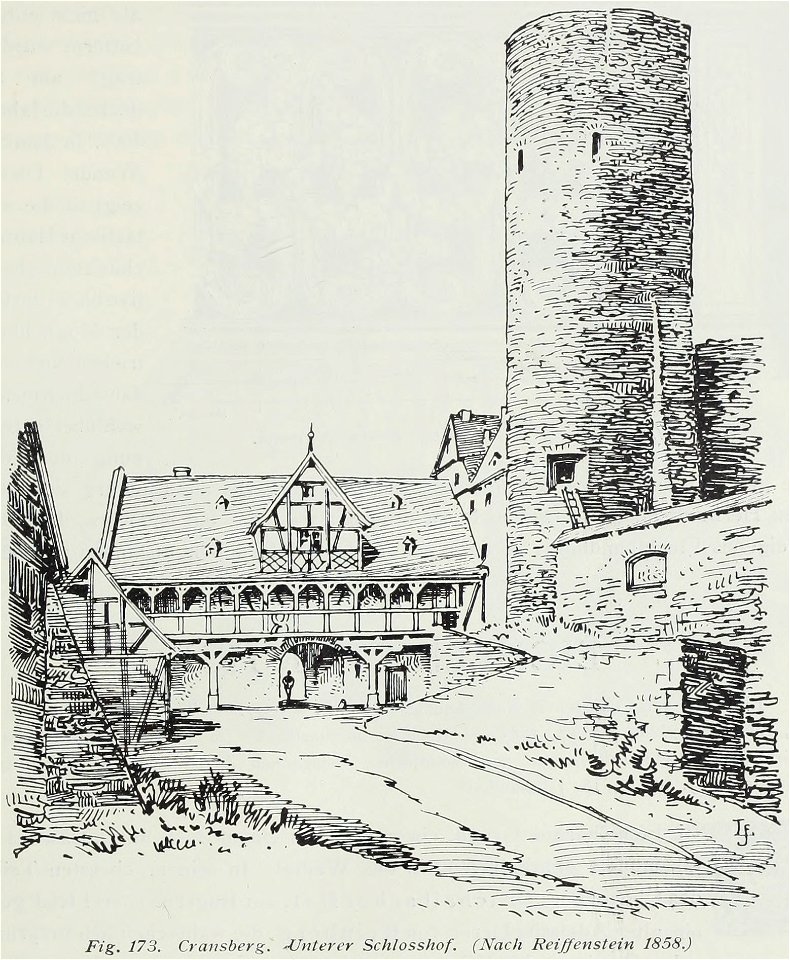 Luthmer II-173-Cransberg unterer Schlosshof (nach Reiffenstein 1858)