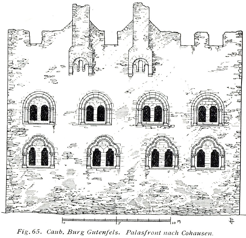 Luthmer V - 65 - Kaub Burg Gutenfels Palasfront