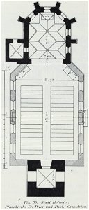 Luthmer II-058-Stadt Hofheim Pfarrkirche St Peter und Paul Grundriss