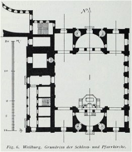 Luthmer III-006-Weilburg Grundriss der Schloss- und Pfarrkirche