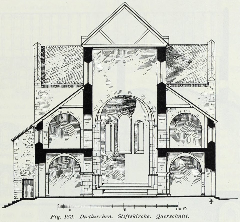 Luthmer III-132-Dietkirchen Stiftkirche Querschnitt