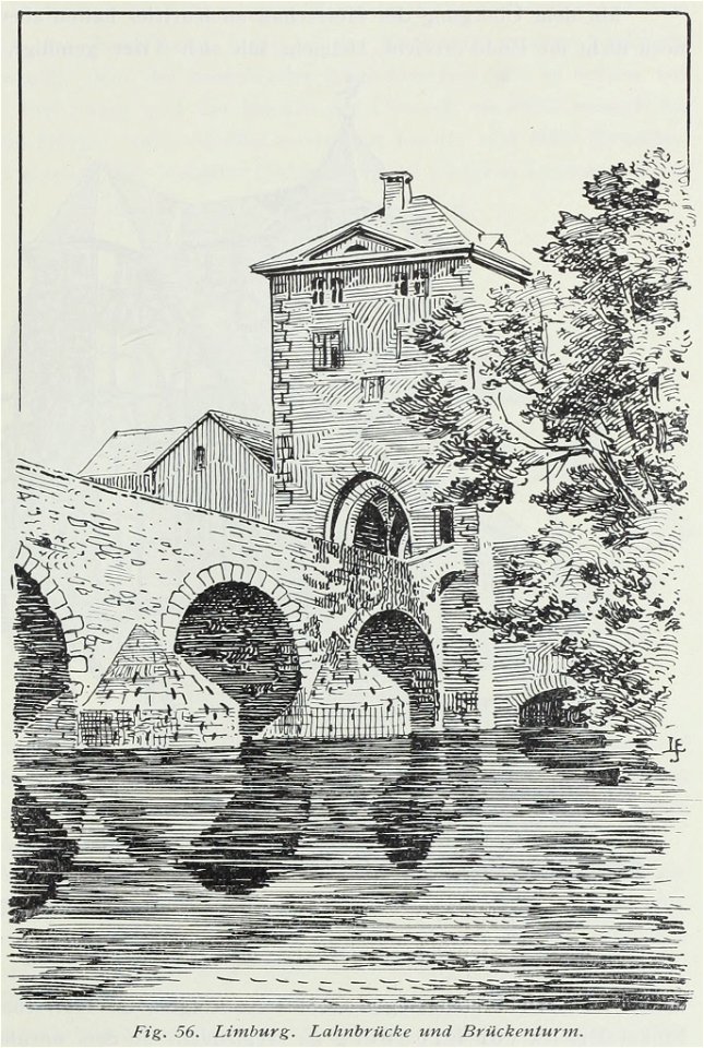 Luthmer III-056-Limburg Lahnbrücke und Brückenturm