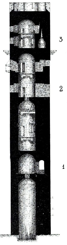 Luthmer V - 138b - Ruine Reichenberg Durchschnitt des Turms