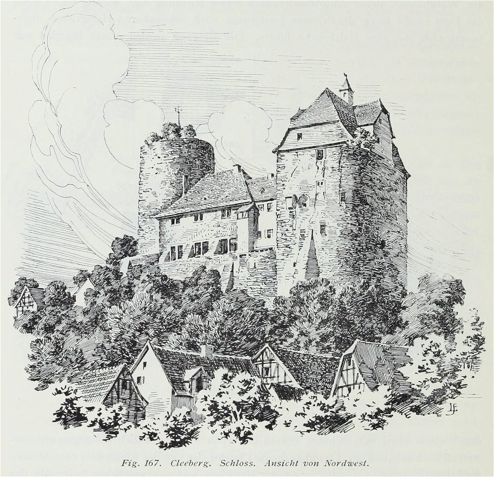 Luthmer II-167-Cleeberg Schloss Ansicht von Nordwest