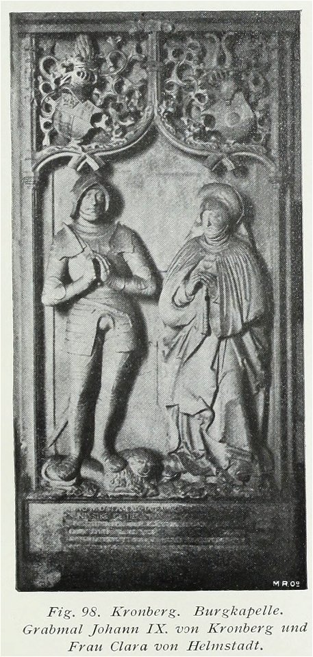 Luthmer II-098-Kronberg Burgkapelle Grabmal Johann IX von Kronberg und Frau Clara von Helmstadt