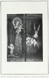 Luthmer II-107-Kronberg Pfarrkirche Türflügel des Bildwerk Tod der Maria