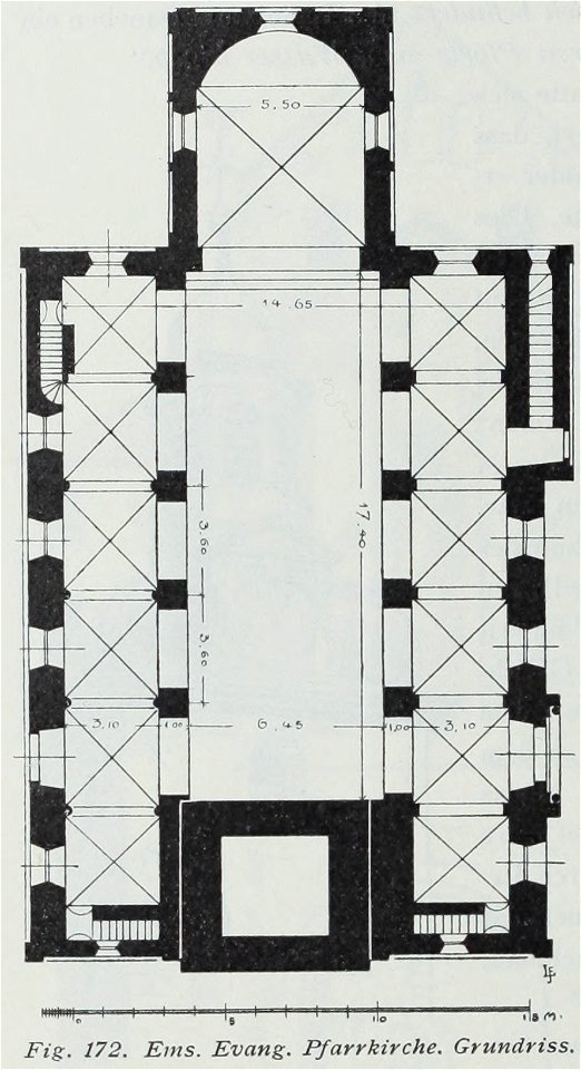 Luthmer III-172-Ems evang Pfarrkirche Grundriss