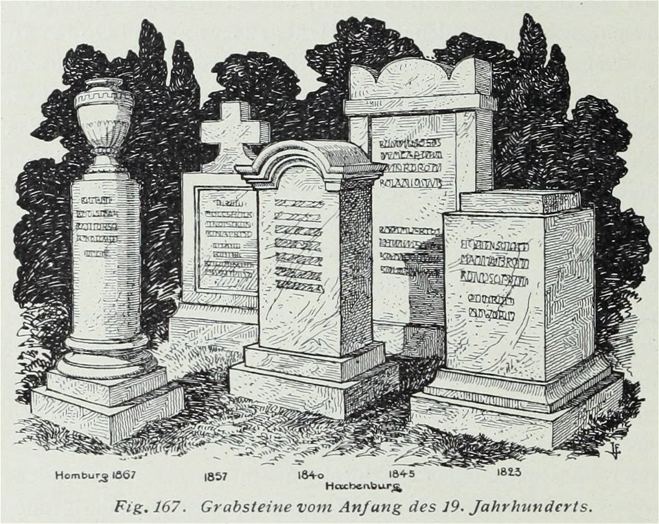 Luthmer VI-167-Grabsteine vom Anfang des 19 Jahrhunderts
