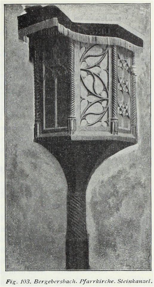 Luthmer IV-103-Bergebersbach Pfarrkirche Steinkanzel