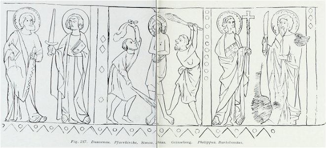 Luthmer III-217-Dausenau Pfarrkirche Simon Matthias Geisselung Philippus Bartolomäus