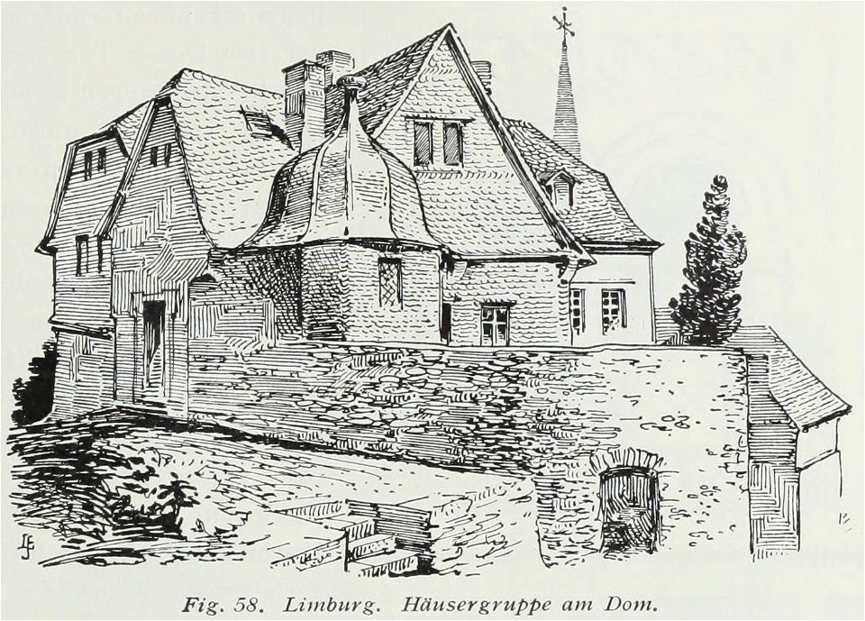 Luthmer III-058-Limburg Häusergruppe am Dom