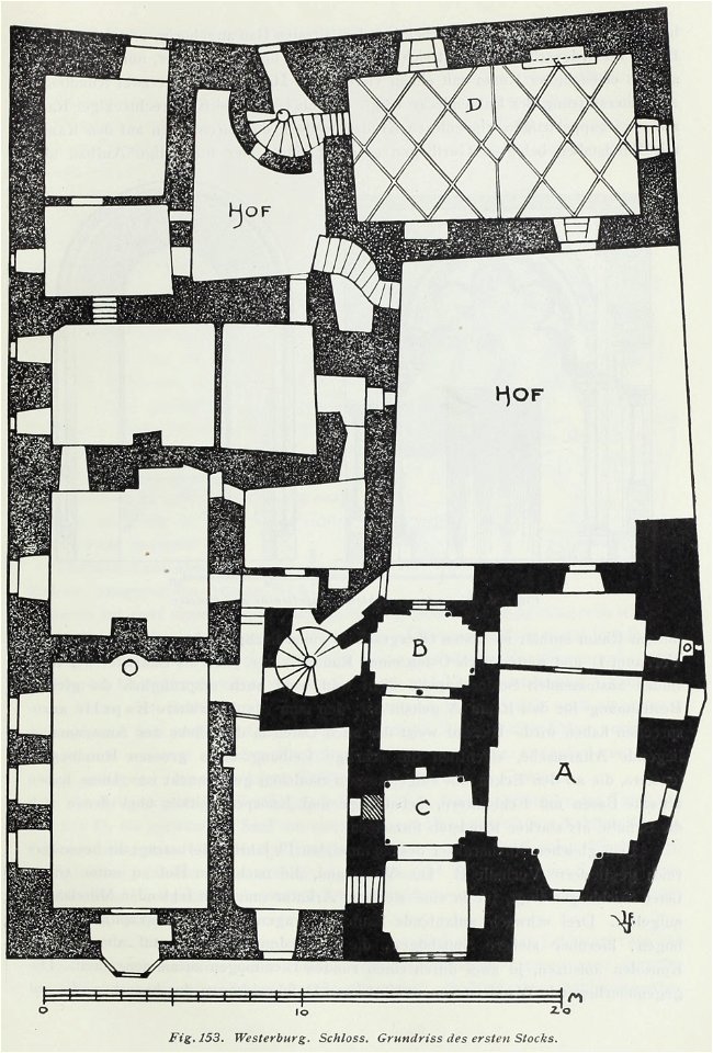Luthmer IV-153-Westerburg Schloss Grundriss des ersten Stocks