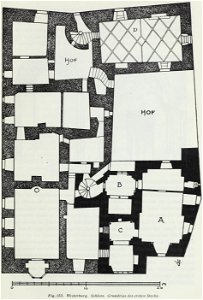 Luthmer IV-153-Westerburg Schloss Grundriss des ersten Stocks